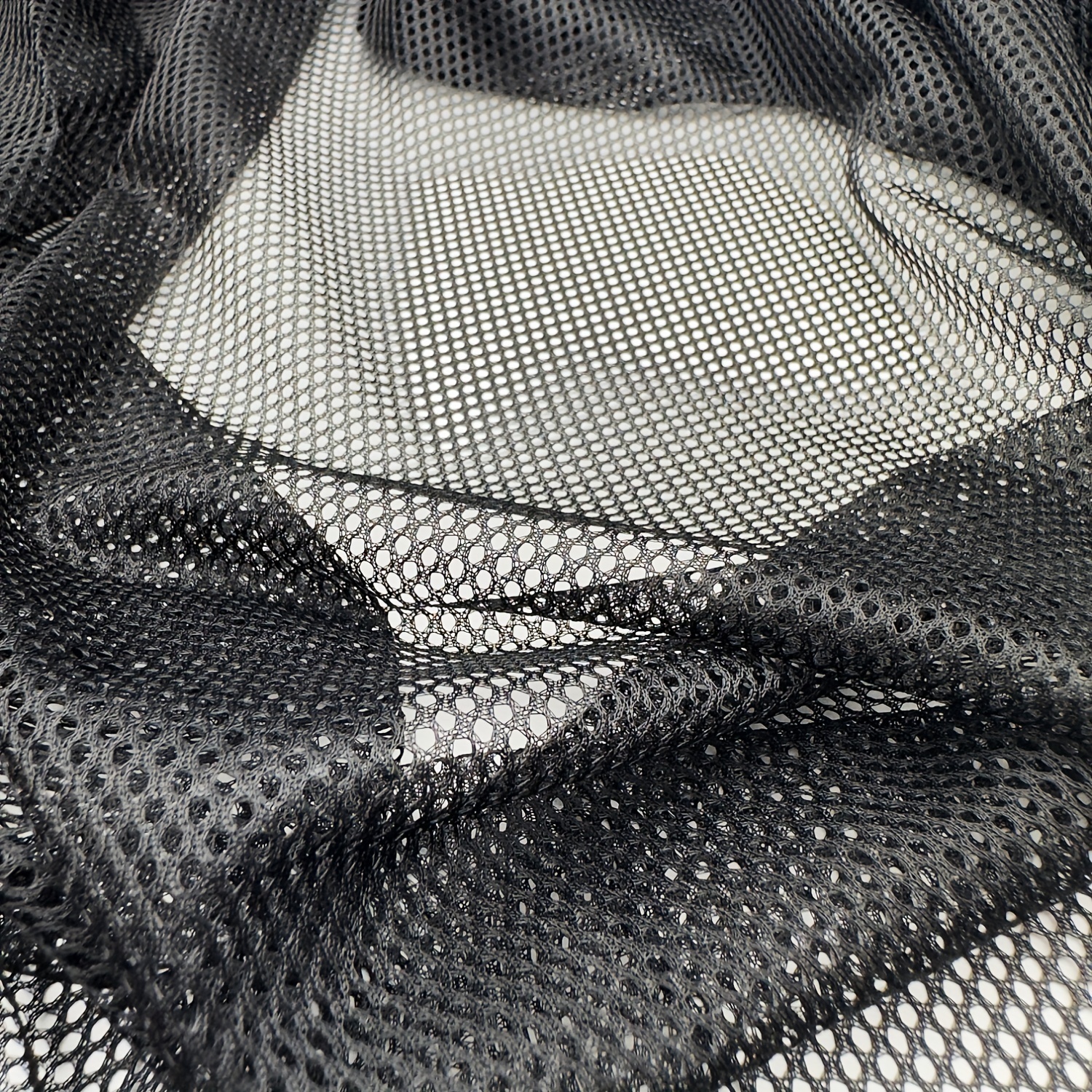1pc Black Silk Sports Clothing Liner Mesh Hexagonal Mesh Breathable Shoe  Cap Laundry Bag Box Bag Fabric For Sewing Apparel Costumes Craft