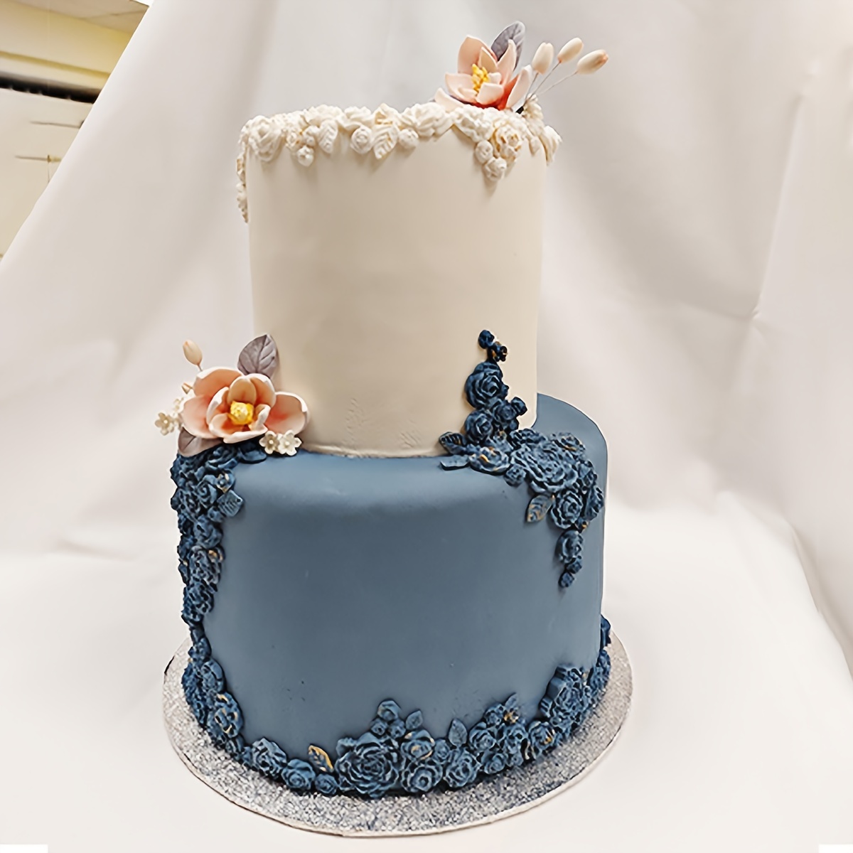2PCS Rose Flowers silicone molds Cake Chocolate Mold wedding Cake  Decorating Tools Fondant Sugarcraft Cake Molds