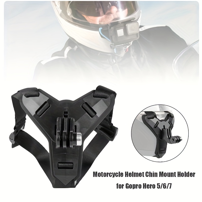 Soporte de montaje de correa de barbilla para casco de motocicleta