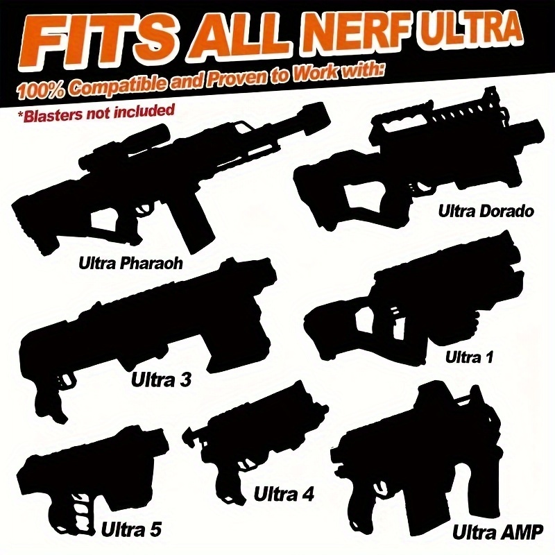 TISNERF 24PCS Black Bullets for Nerf Ultra Toy Guns Refill Pack