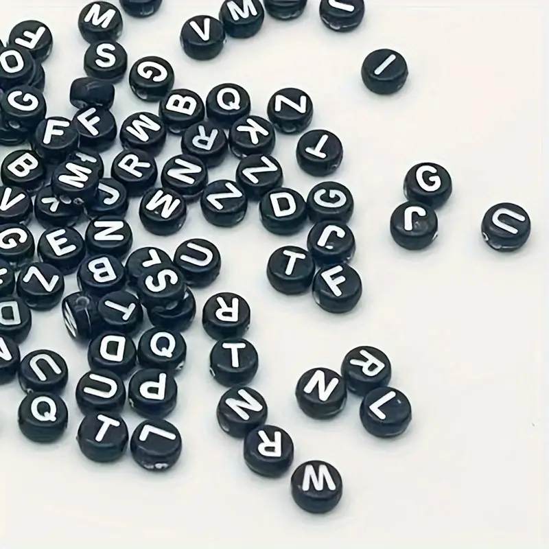 Bag Letter Beads Oval Shape Mixed Alphabet Beads For Jewelry - Temu