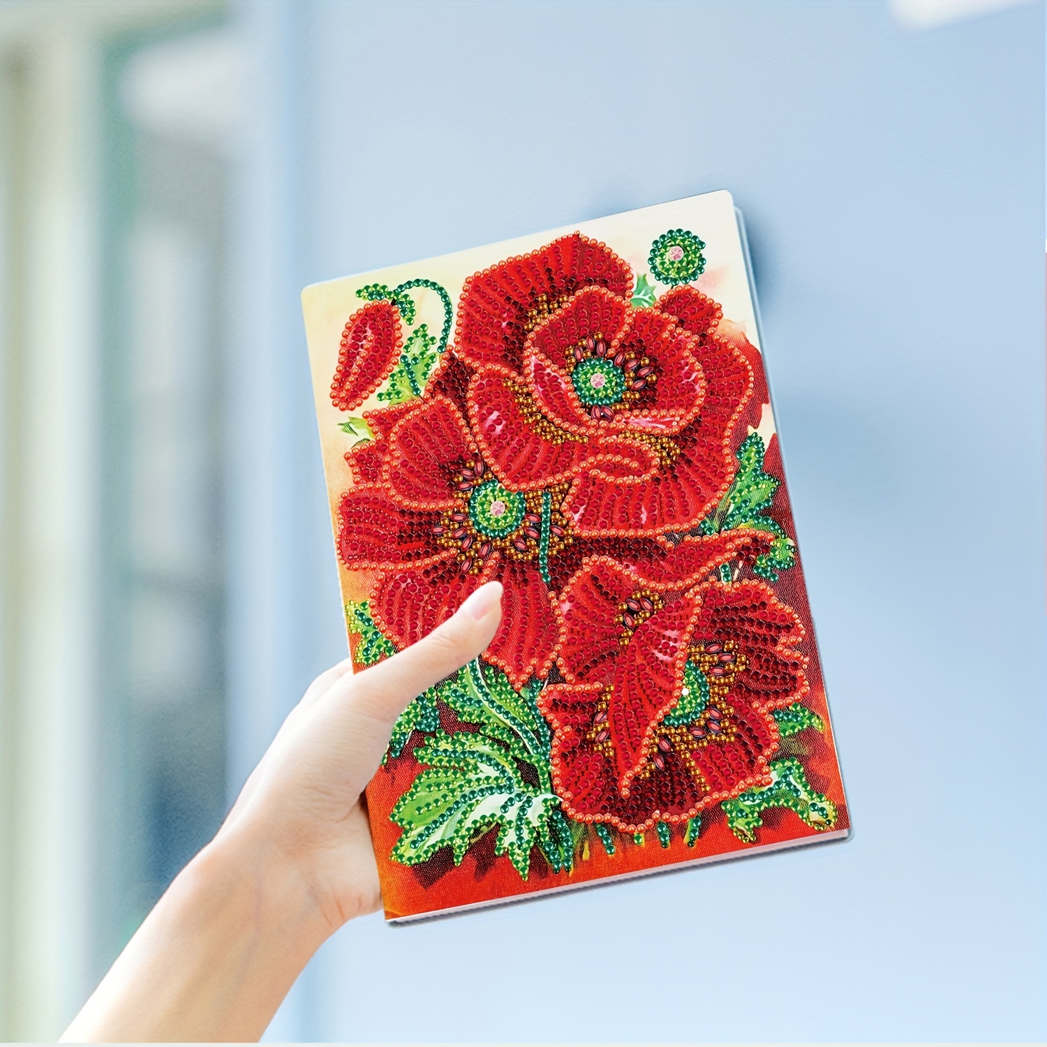 Gift Red Flower Diamond Art Painting DIY Diamond Painting Kit 