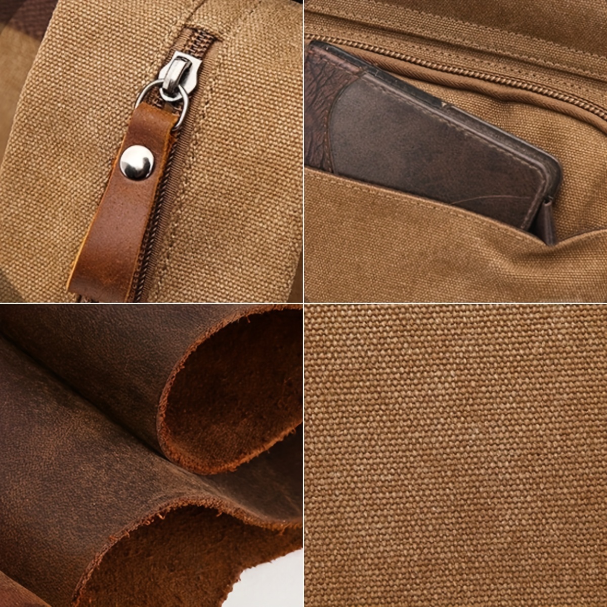 Canvas Messenger Bag Shoulder Sling Backpack Travel Backpack