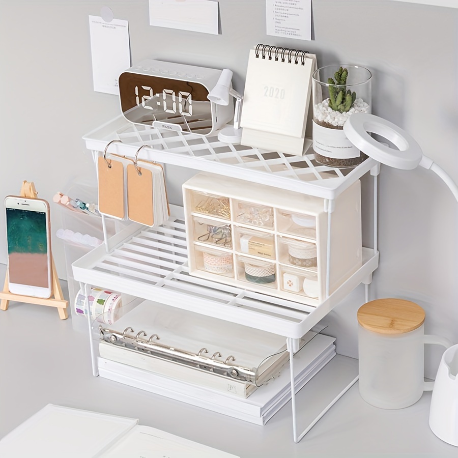 Desktop Transparent Folding Shelf Desktop Foldable Storage - Temu