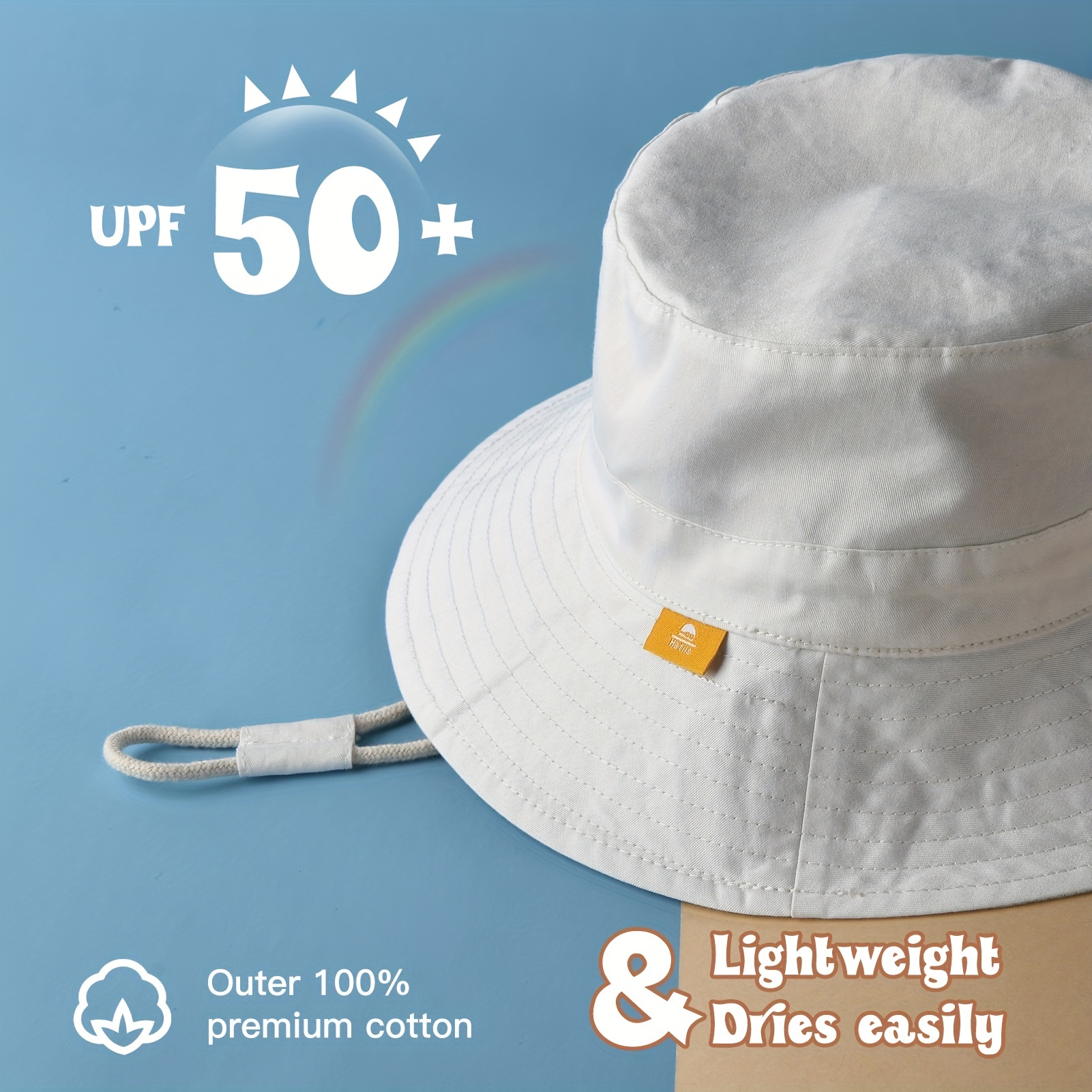 Summer Bucket Hat Babies Toddlers Cotton Sun Protection - Temu