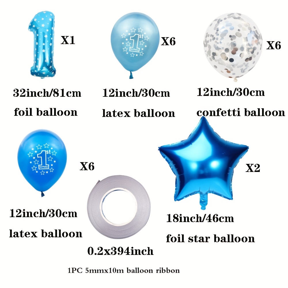 6 Ballons confettis or - 30 cm - My Party Kidz