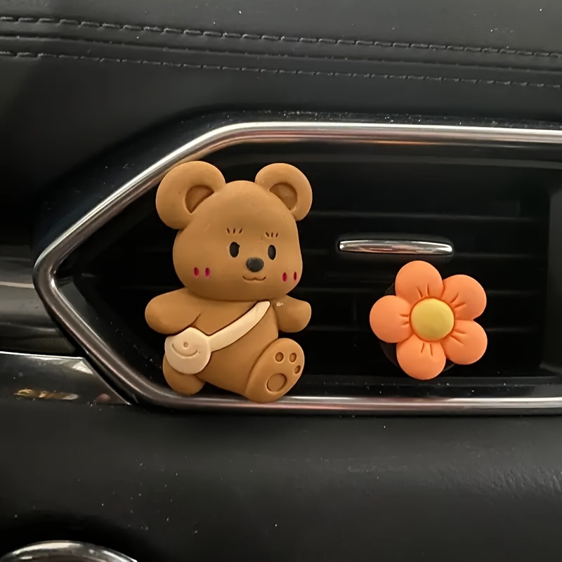 1pc Cute Bear Design Car Aroma Diffuser Clip, Car Conditioner Decoration  Clip - Perfect For Car