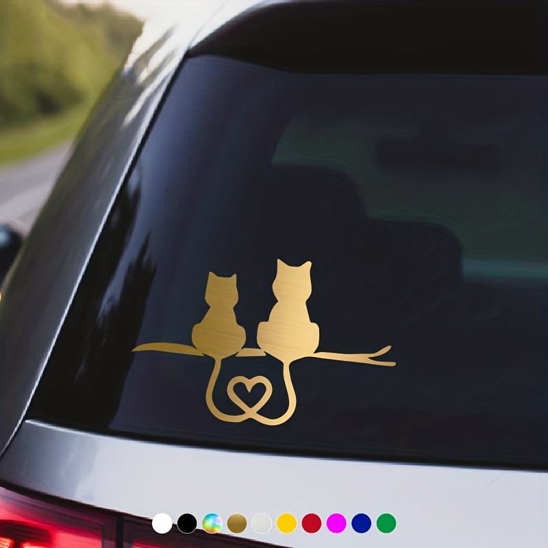 Flmtop Cats Spell LOVE Cute Pet Car-Styling Vehicle Body Window Decals  Sticker Decor 