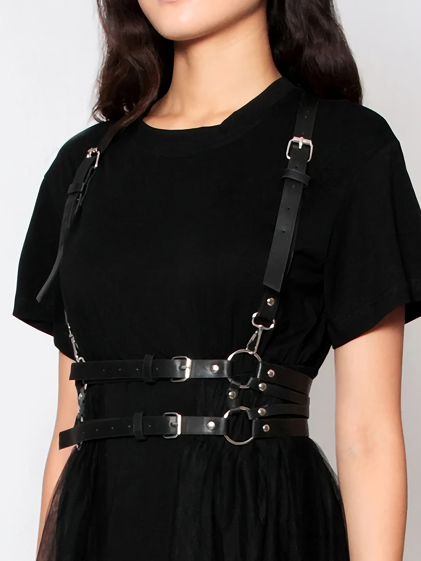 Punk Style Women's Casual Waist Decoration Bondage - Temu Australia