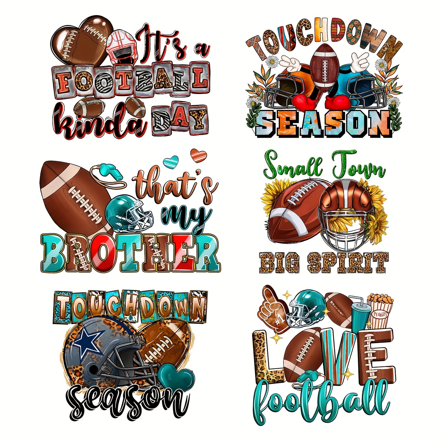 American Football Ball Patch Bundle Design American Football 