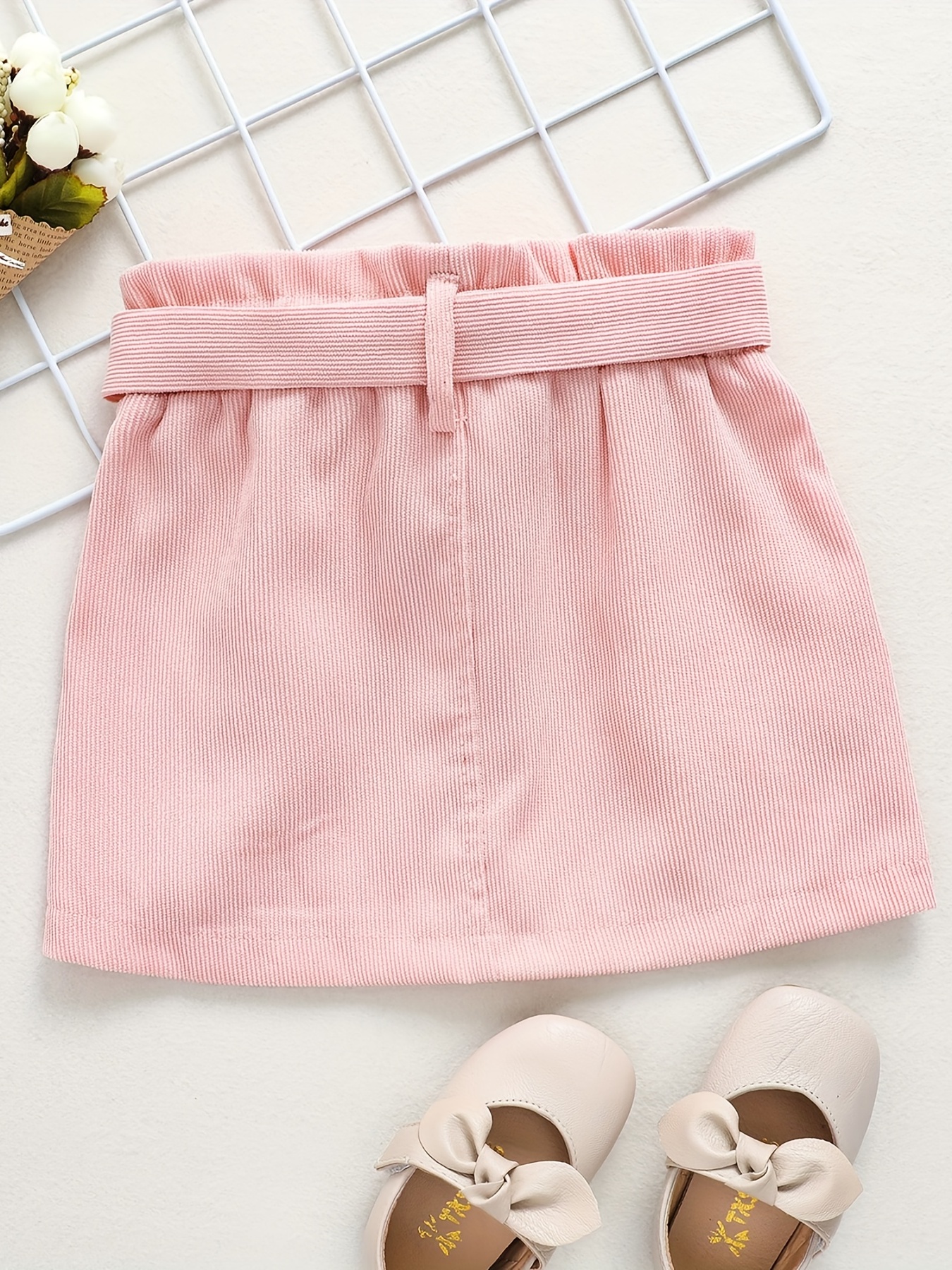 Falda pana rosa Niña Faldas