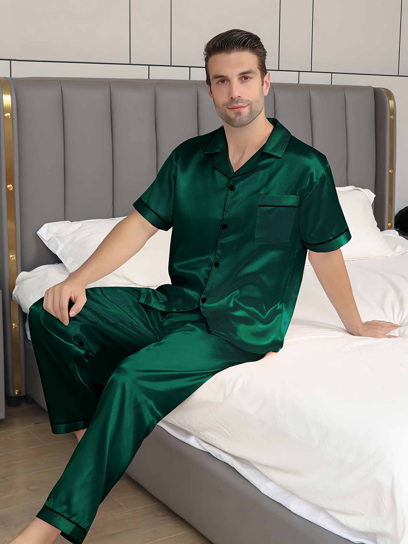 Sleepwear Silk Plain Pajama - SAME DAY DELIVERY! - Sleepwear