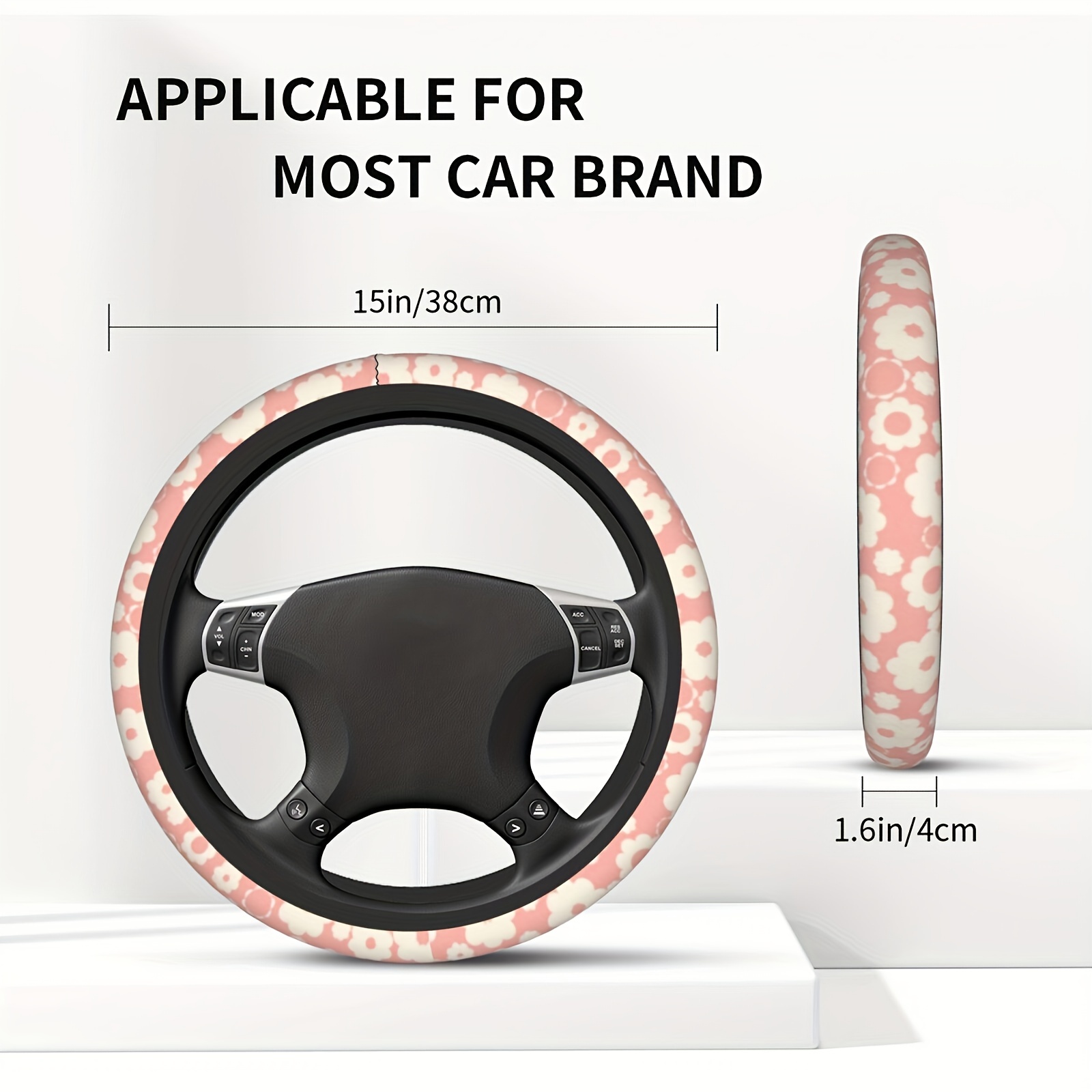 Universal Steering Wheel Cover,cute Car Steering Wheel Cover For Women  Girls,fashionable And Beautiful Flower Car Accessories,antiskid And  Comfortable - Temu United Arab Emirates