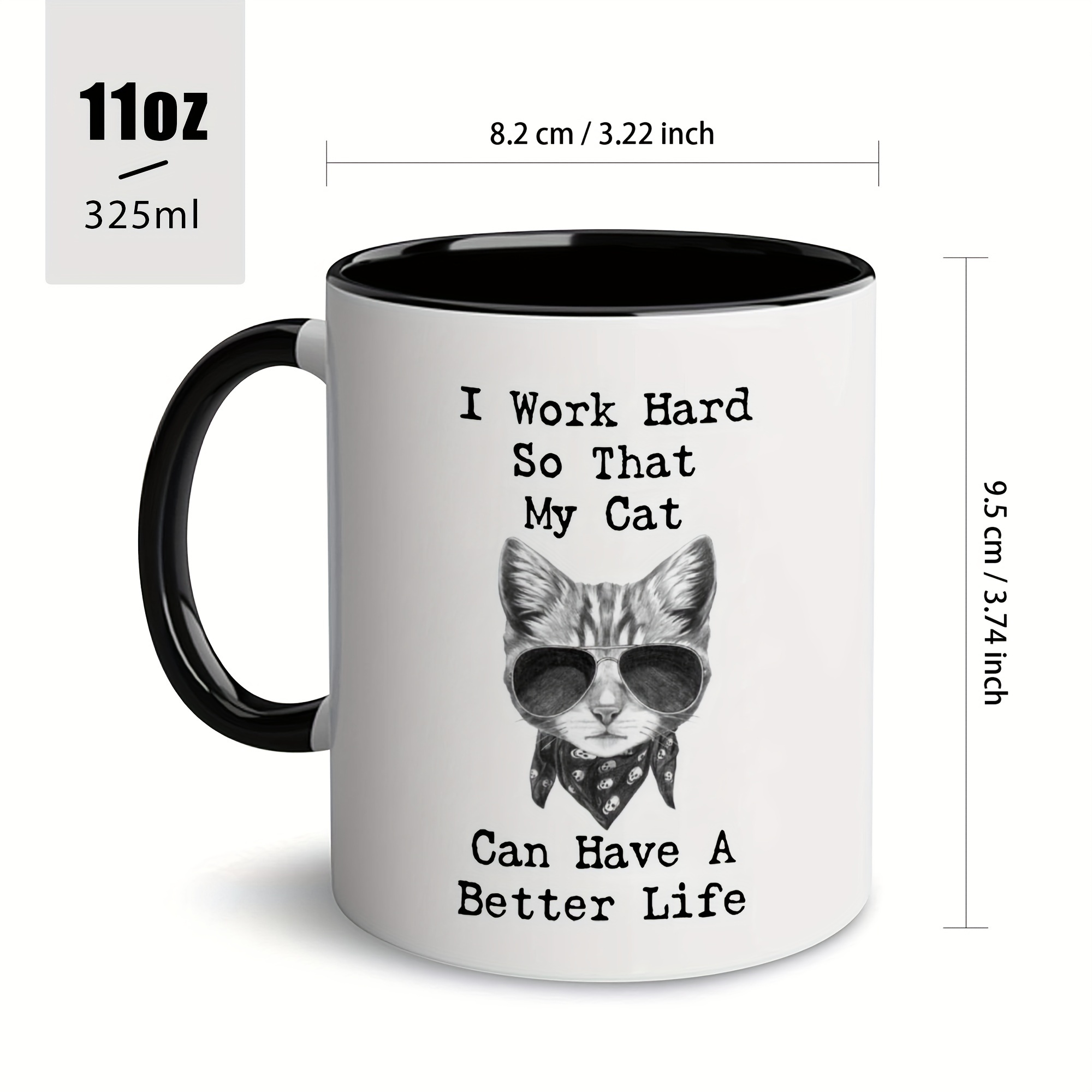 1pc Taza Divertida Mejor Mamá Gato Mundo Amantes Gatos 11 Oz - Temu