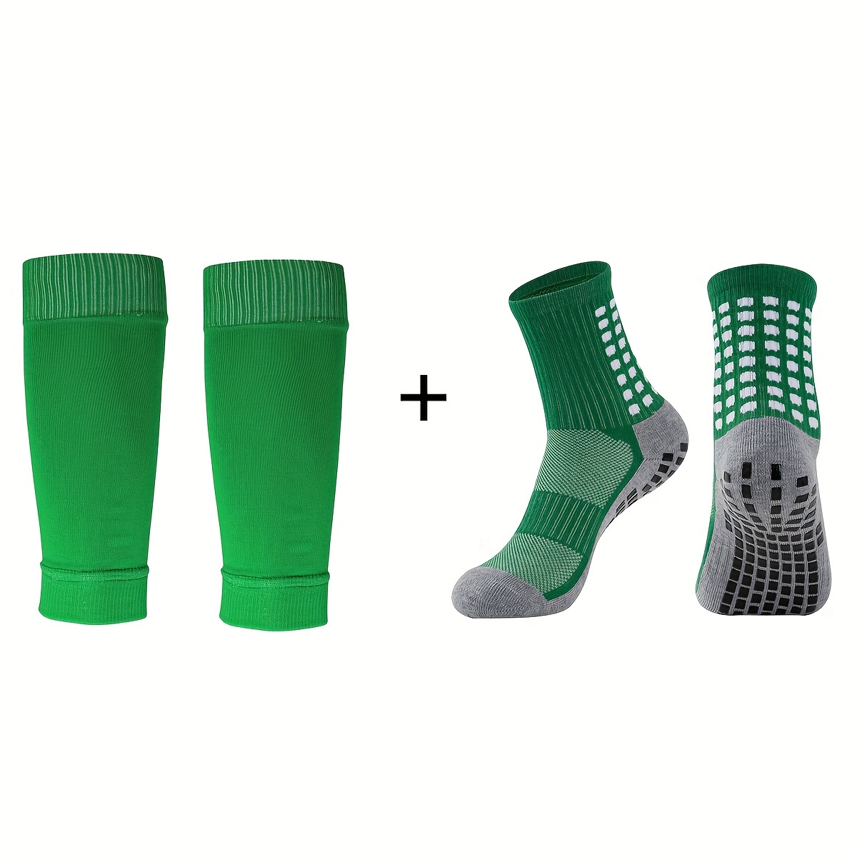 Non slip Football Socks Leg Sleeves Set Breathable Sweat - Temu