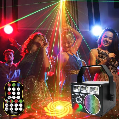 1pc usb 3 in 1 led stage lights dj strobe lights disco lights rgb projector party lights with remote control suitable for christmas wedding bar coffee salon and store displays