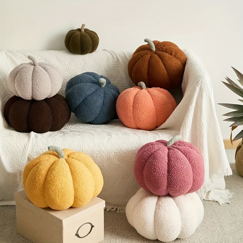 1pc-Stuffed Toys Soft Pumpkin Soft Pillow Decoration Halloween Bedroom  Decoration Home Decor Gifts Kids Back Pillow