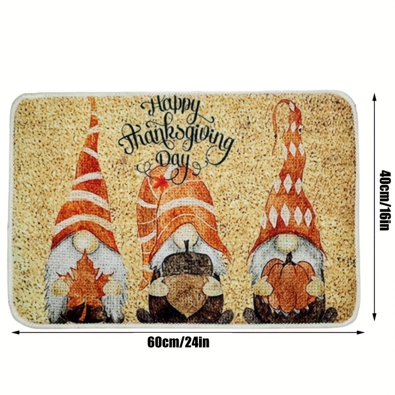 Hello Autumn Welcome Doormat, Fall Leaves Themed Door Mat, Autumn