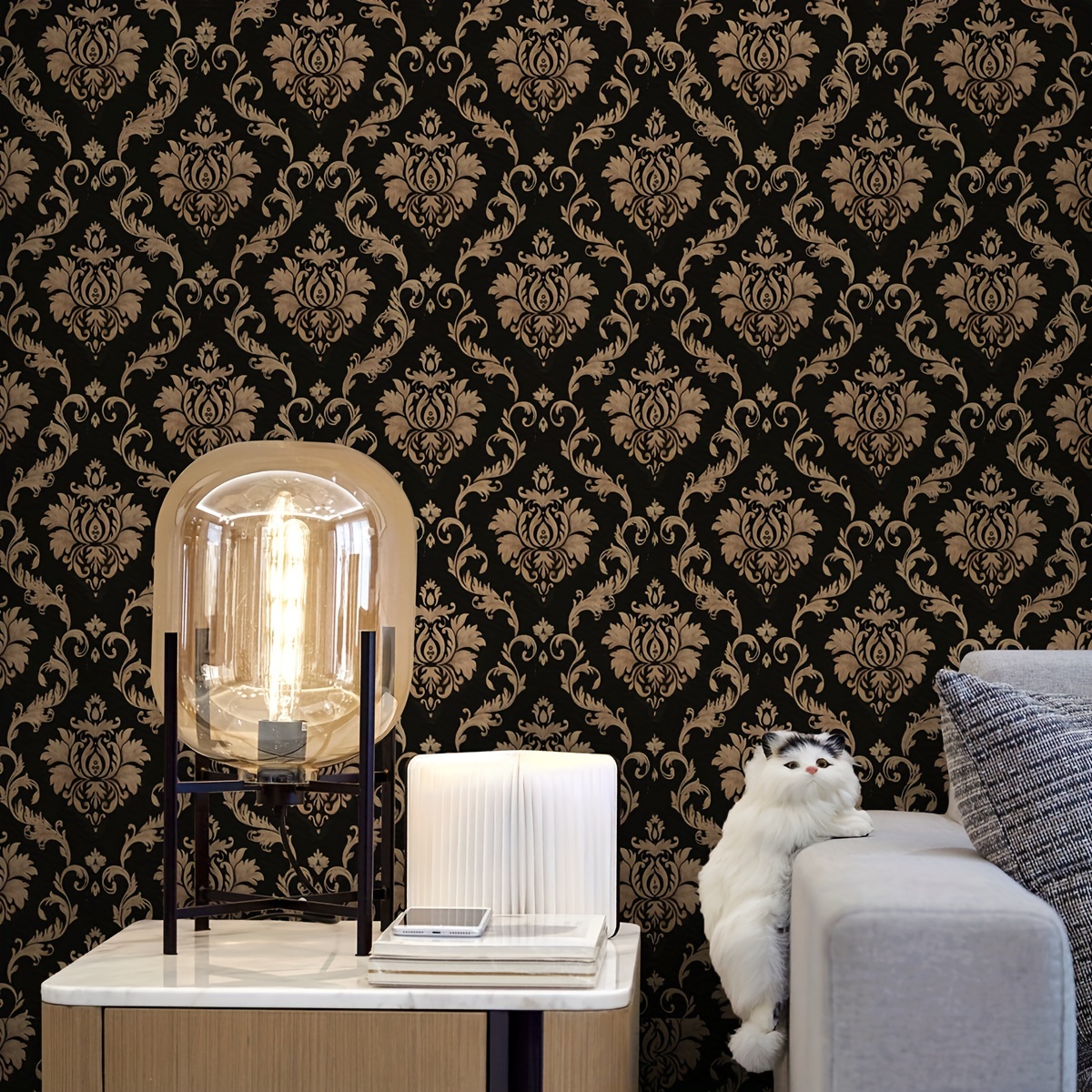 Gold Contact Paper 17.7 x 118 Metallic Peel and Stick Wallpaper Decorative Self Adhesive Paper Removable Waterproof Wallpaper for Furniture Home DIY