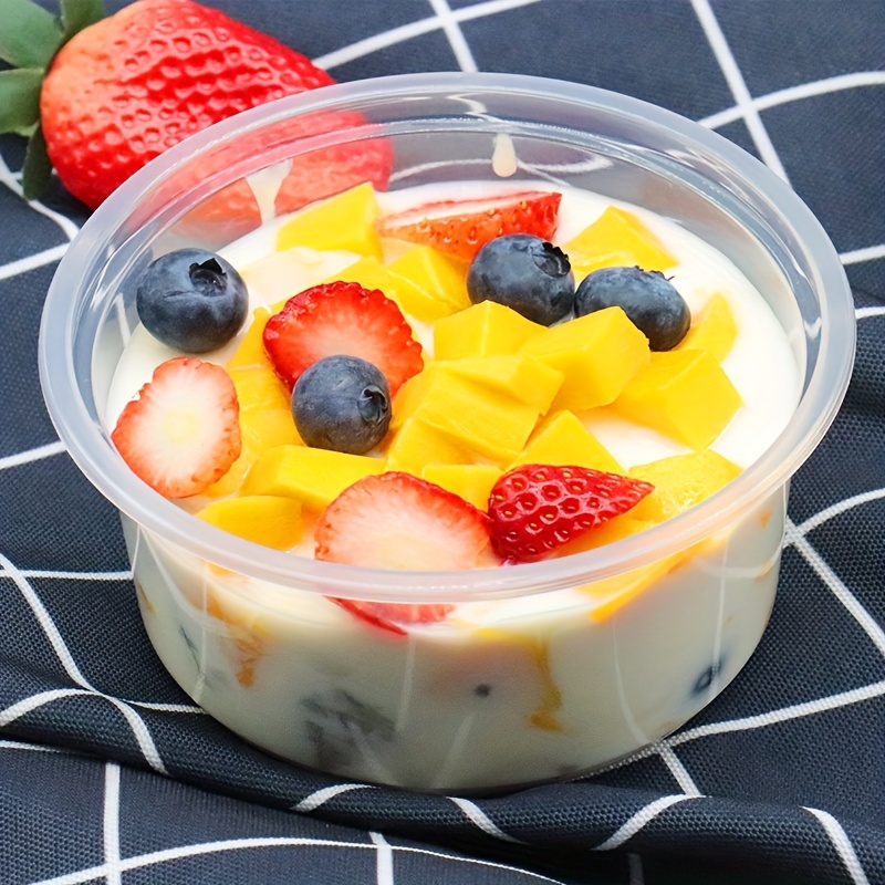 1pc Parfait Cups With Lids, Vegetable Fruit Salad Cups With Spoon And Salad  Dressing Holder Home Fresh Salad Dressing Container