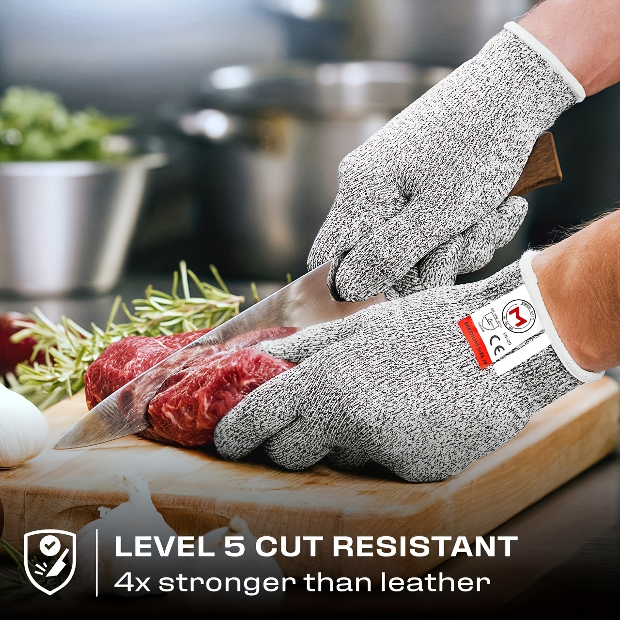 Cut Resistant Work Gloves For Women And Men, With Reinforced Fingers,  Comfortable, Food Grade Kitchen Cooking Gloves, Ambidextrous Safety Cutting  Gloves, Level 5 Protection, Grey - Temu