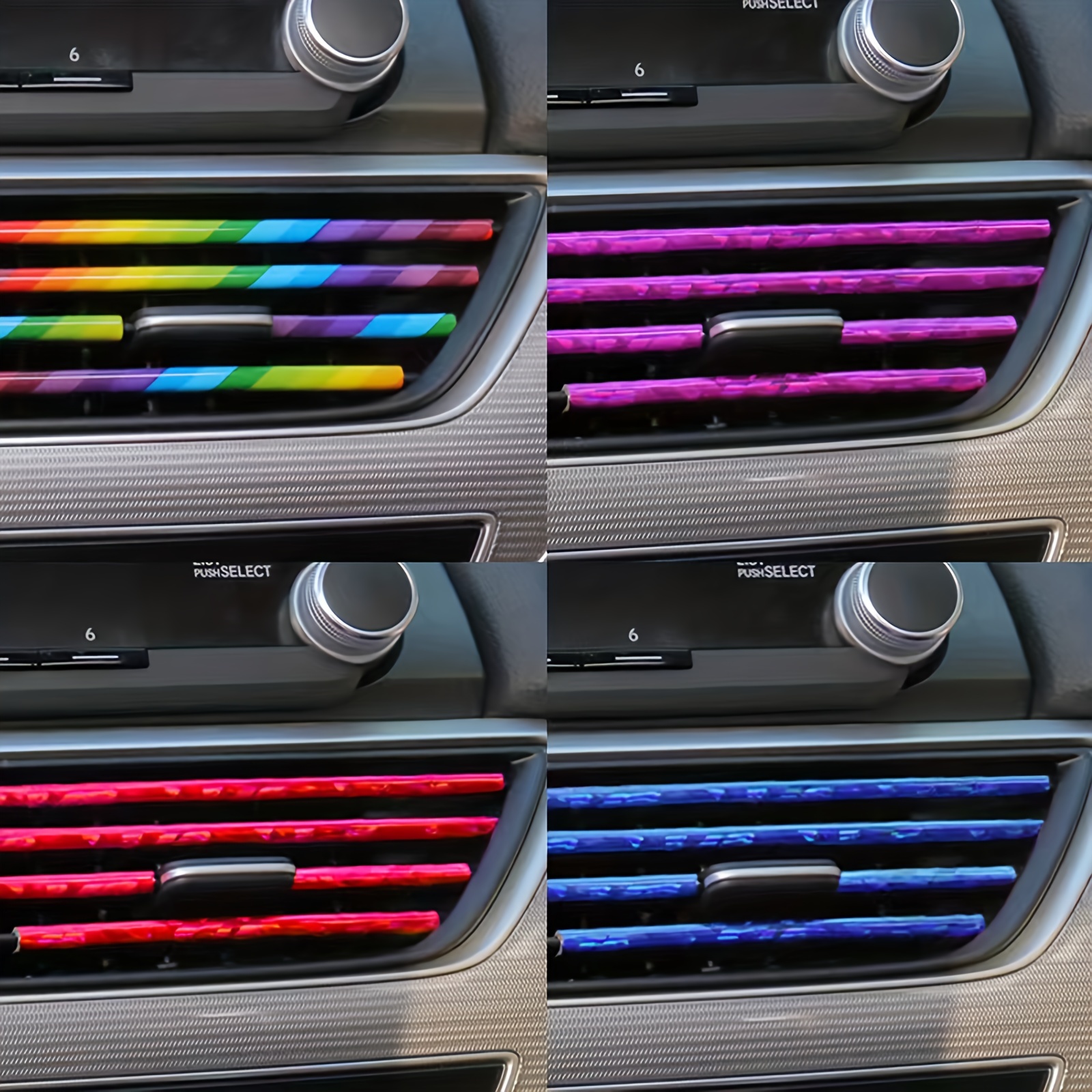 20pcs Car Air Conditioner Air Vent Decorative Strips Universal