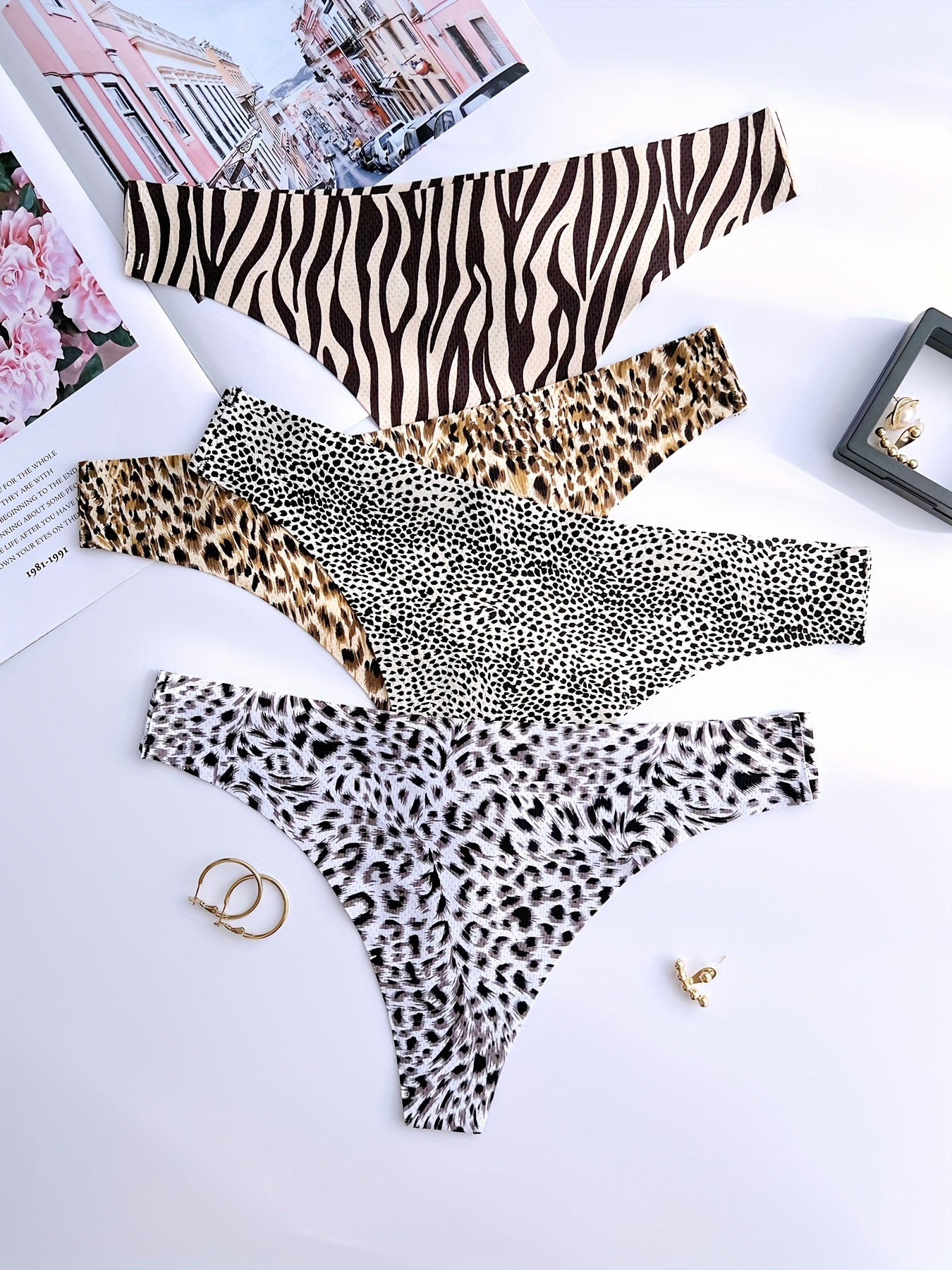 Women's Thong Panties Leopard, Sexy Leopard Woman Thongs