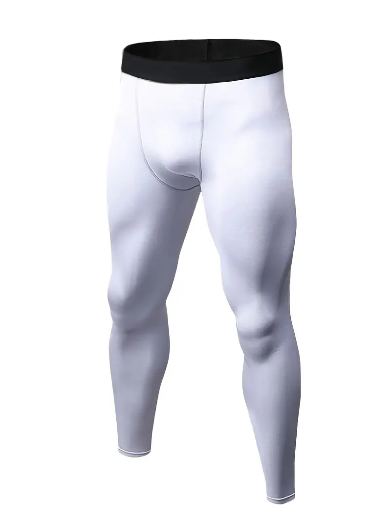 WRAGCFM Mens Leggings Pack,Mens Active White Compression Tights Pants Quick  Dry Running Leggings For Men Workout Athletic Gym Leggings