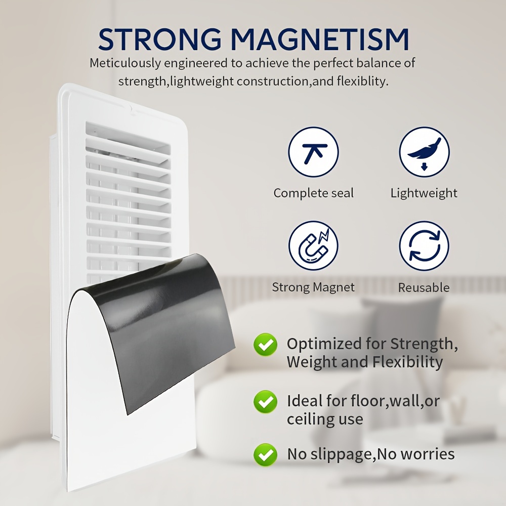 6pcs black floor vent covers set strong magnetic vent Temu