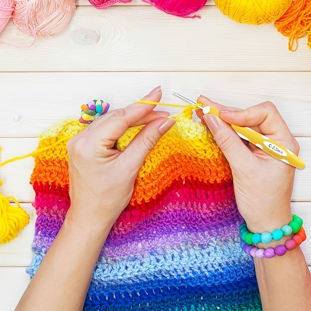 Sewing Knitting Supplies Ergonomic Crochet Hook Set Crochet - Temu