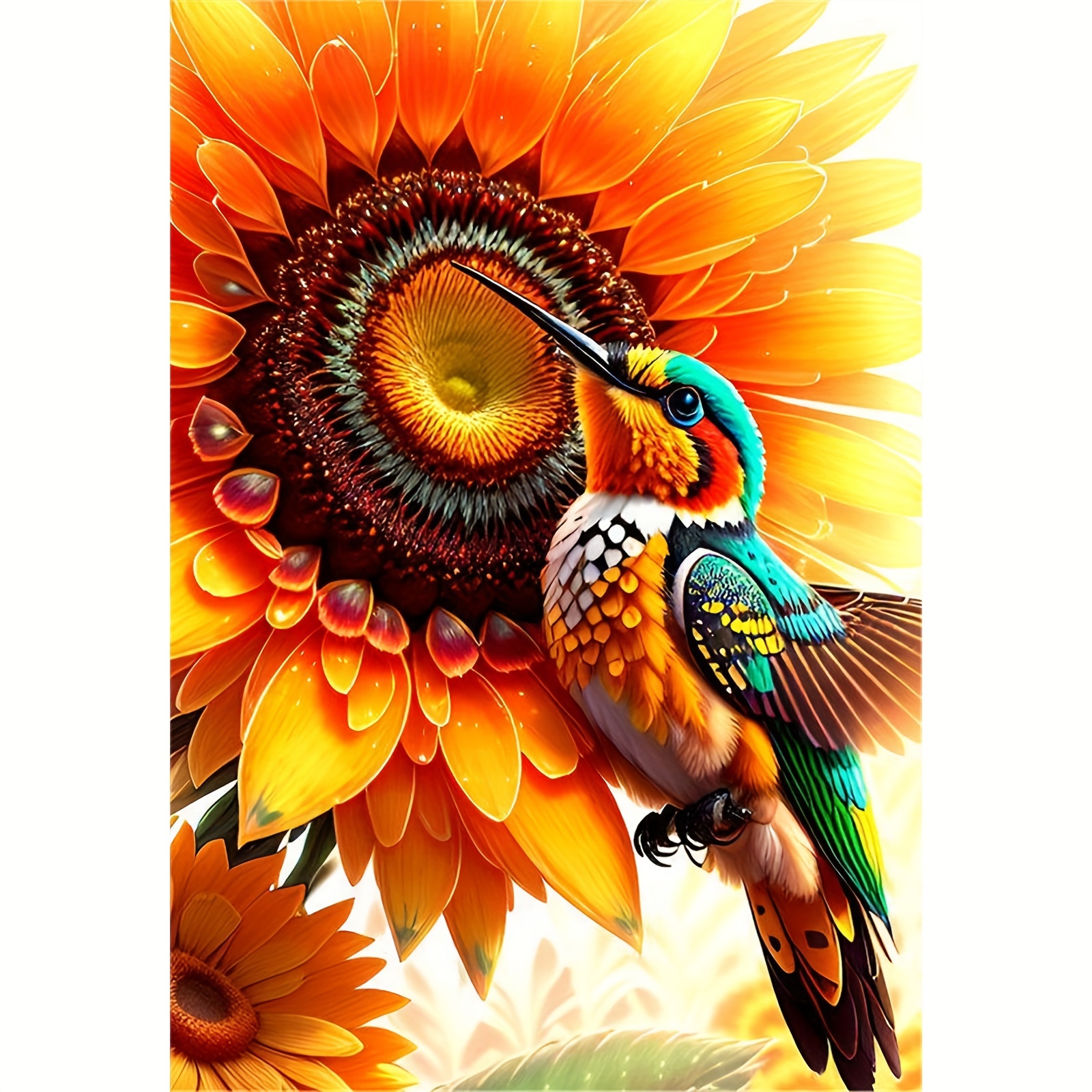 5D Diy Diamond Painting Kits For Adults Colorful Flowers And Birds
