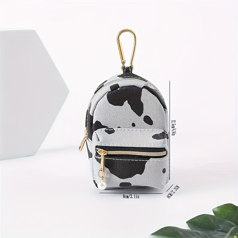  QeenRTUU Printed Cow Pattern Coin Purse Pouch Real Littles Backpack  Mini Backpack Style Key Chain Coin Purse for Women Small Wallets Purse  Keychain Coin Pouch Bags (White) : Clothing, Shoes 