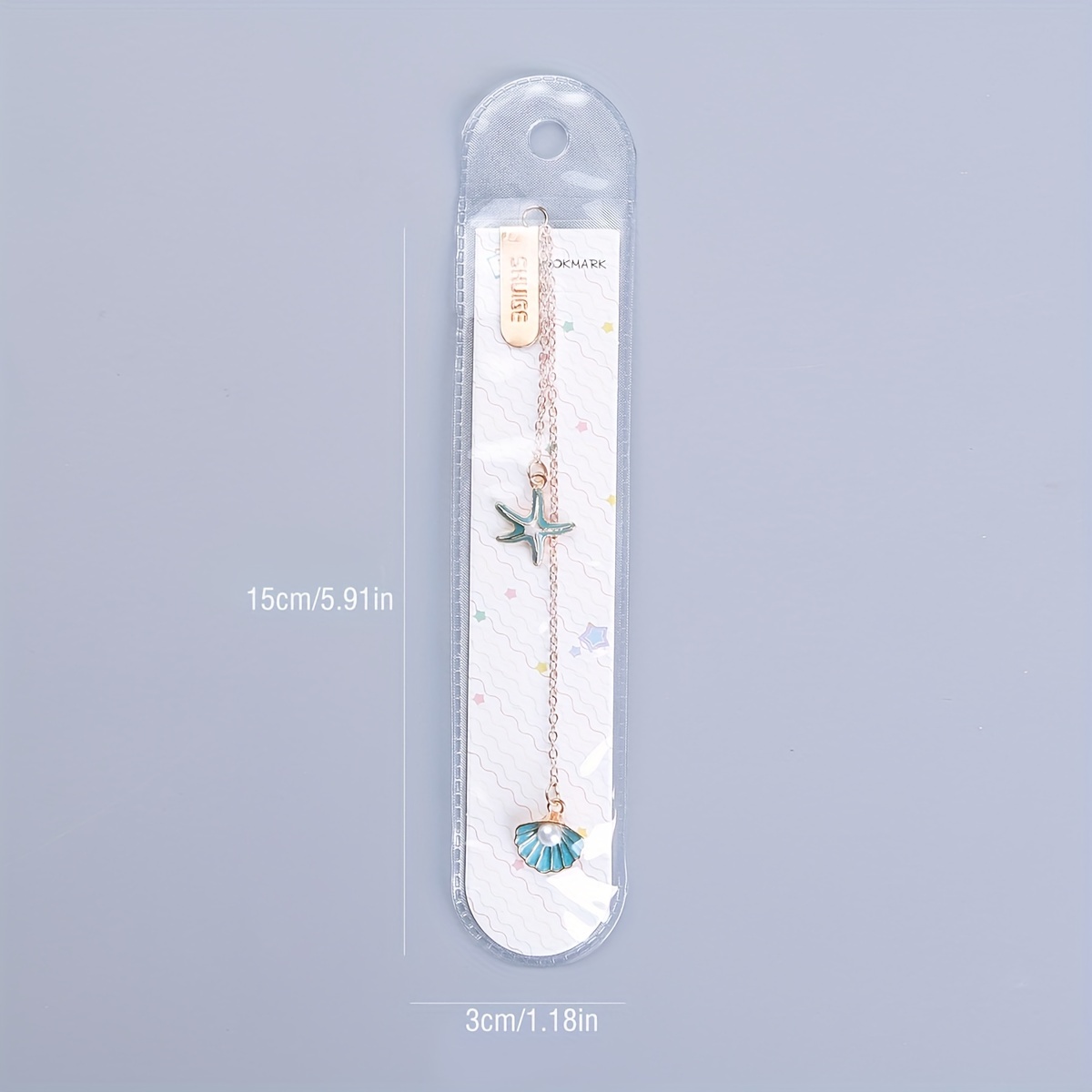 Small Blue Shell Starfish Pendant Bookmark - Temu