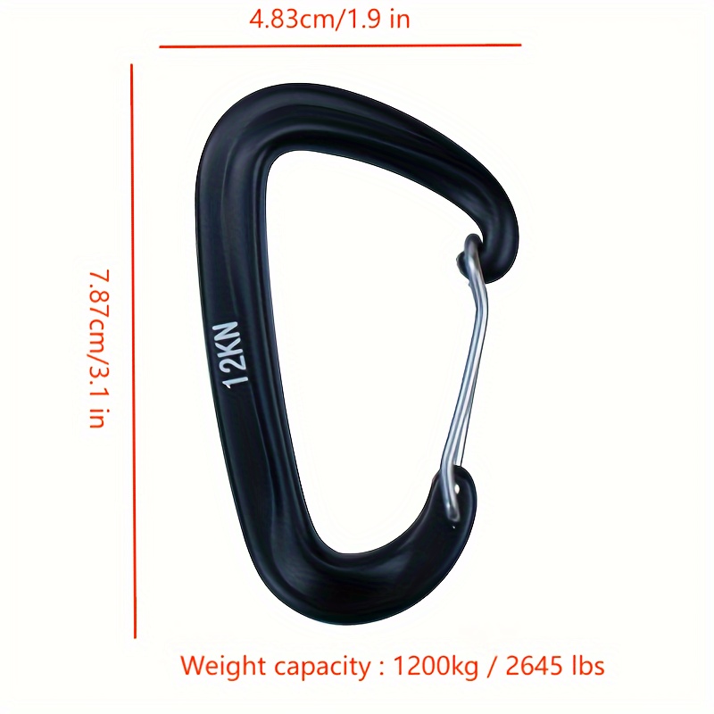 Carabiner Accessory Clip, Small, 48mm, Black