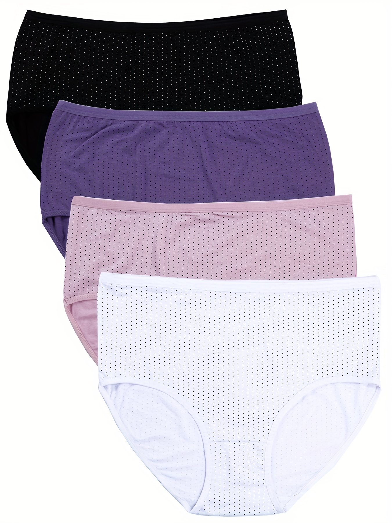 Plus Size Simple Underwear Set Women's Plus Dot Print Medium - Temu