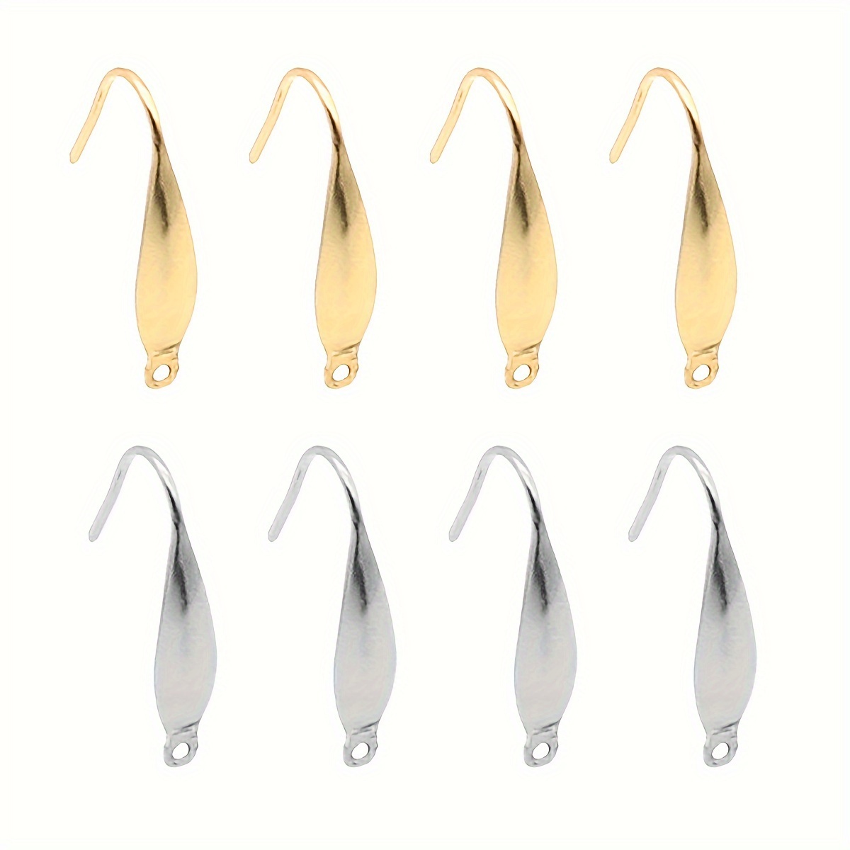 

12pcs 316 Stainless Steel 18k Gold Plated French Style Ear Hook Earrings Hook For Diy Jewelry Accessories Diy Earrings