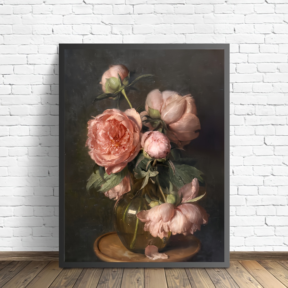 High Quality Printing Oil Painting, Flower Psinting, Large Size Peony  Flower Simple Modern Fashion Poster, Family Room Bar Cafe Study Art Wall  Decoration Poster, Home Decor Gift, Frameless - Temu