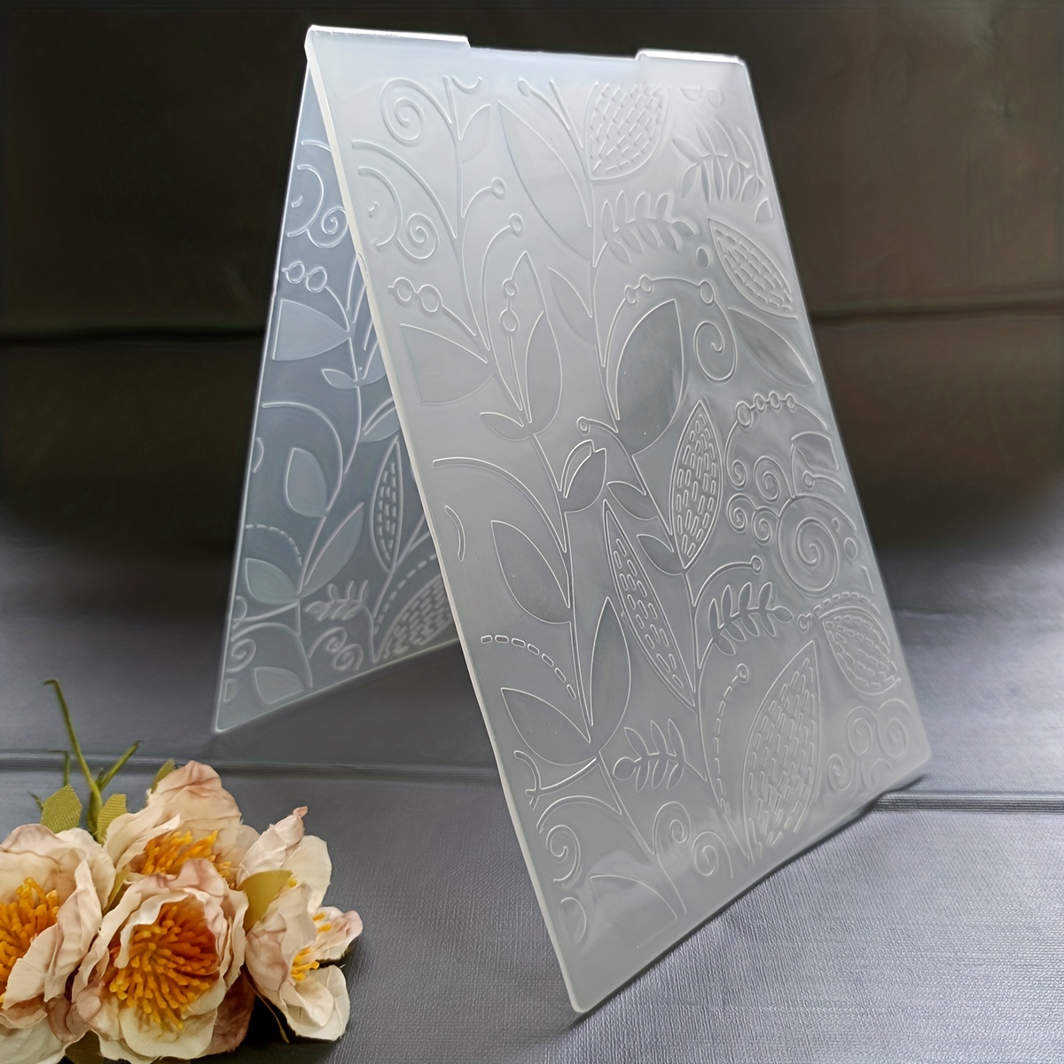 Leaf Embossed Folder Plastic Embossing Folders For Card - Temu