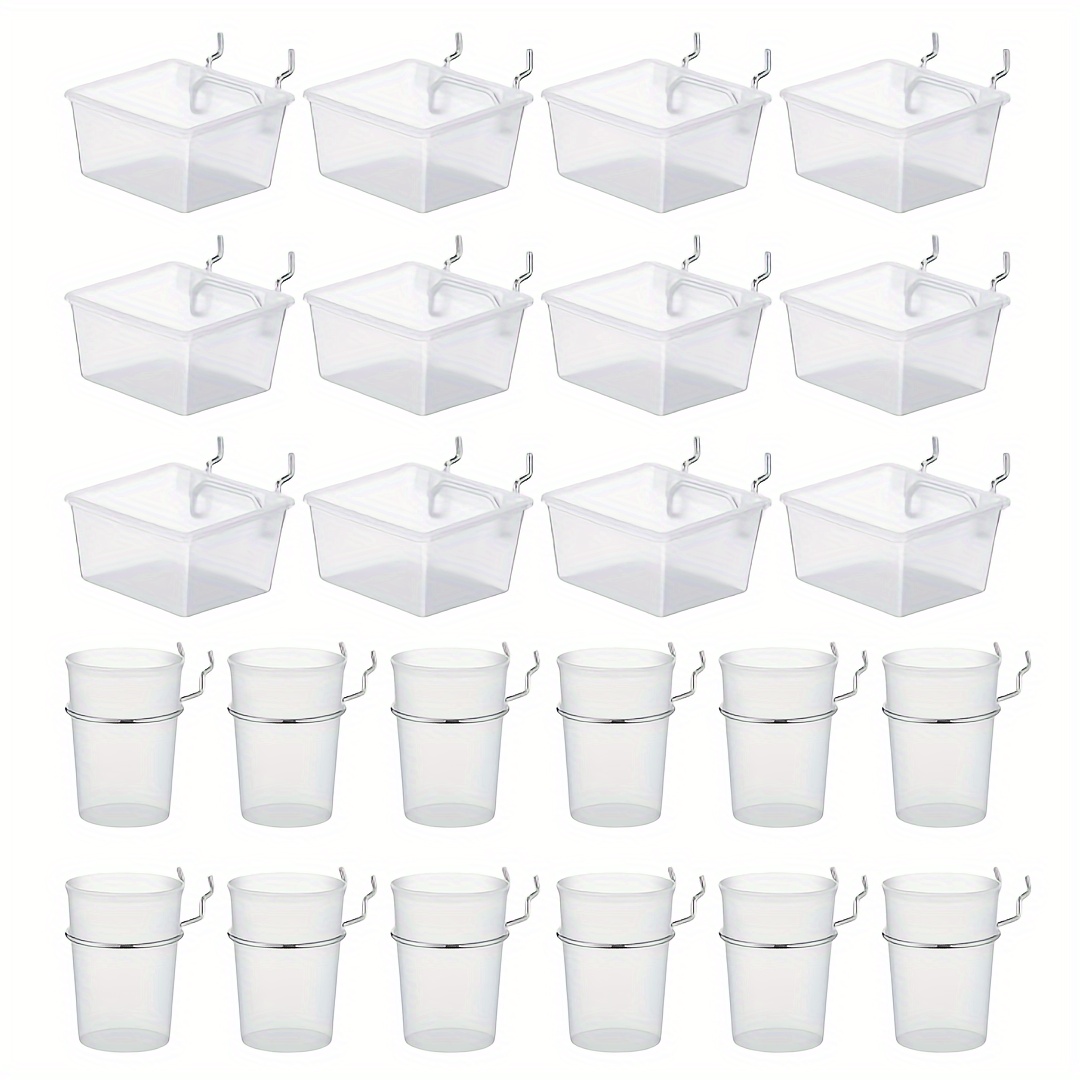 48pcs set pegboard bins pegboard cups with hooks and loops pegboard accessories set peg board tools storage arrange system kit home office shop garage storage accessories