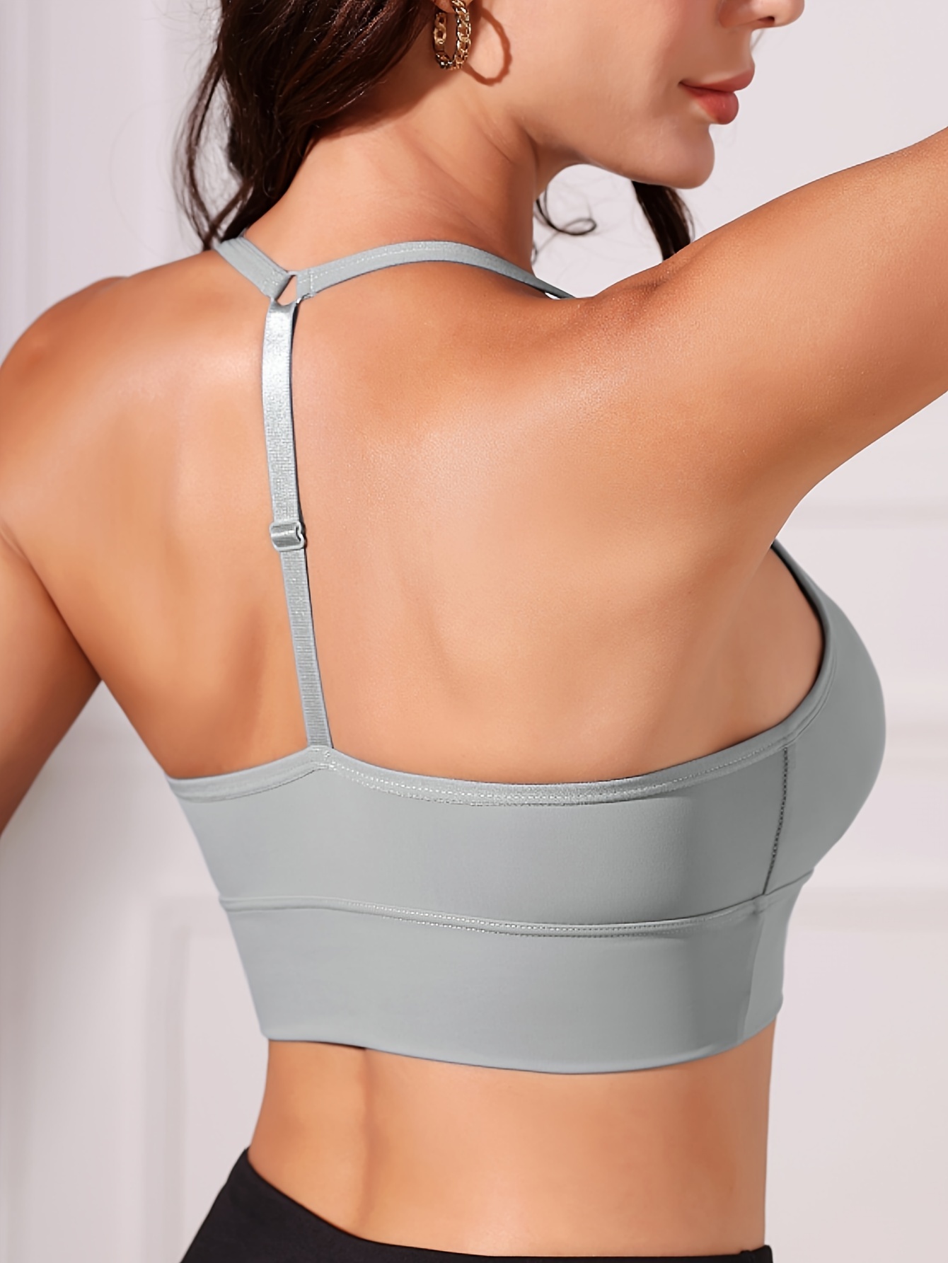 Seamless Halter Sports Bras Comfy Breathable Yoga Fitness - Temu