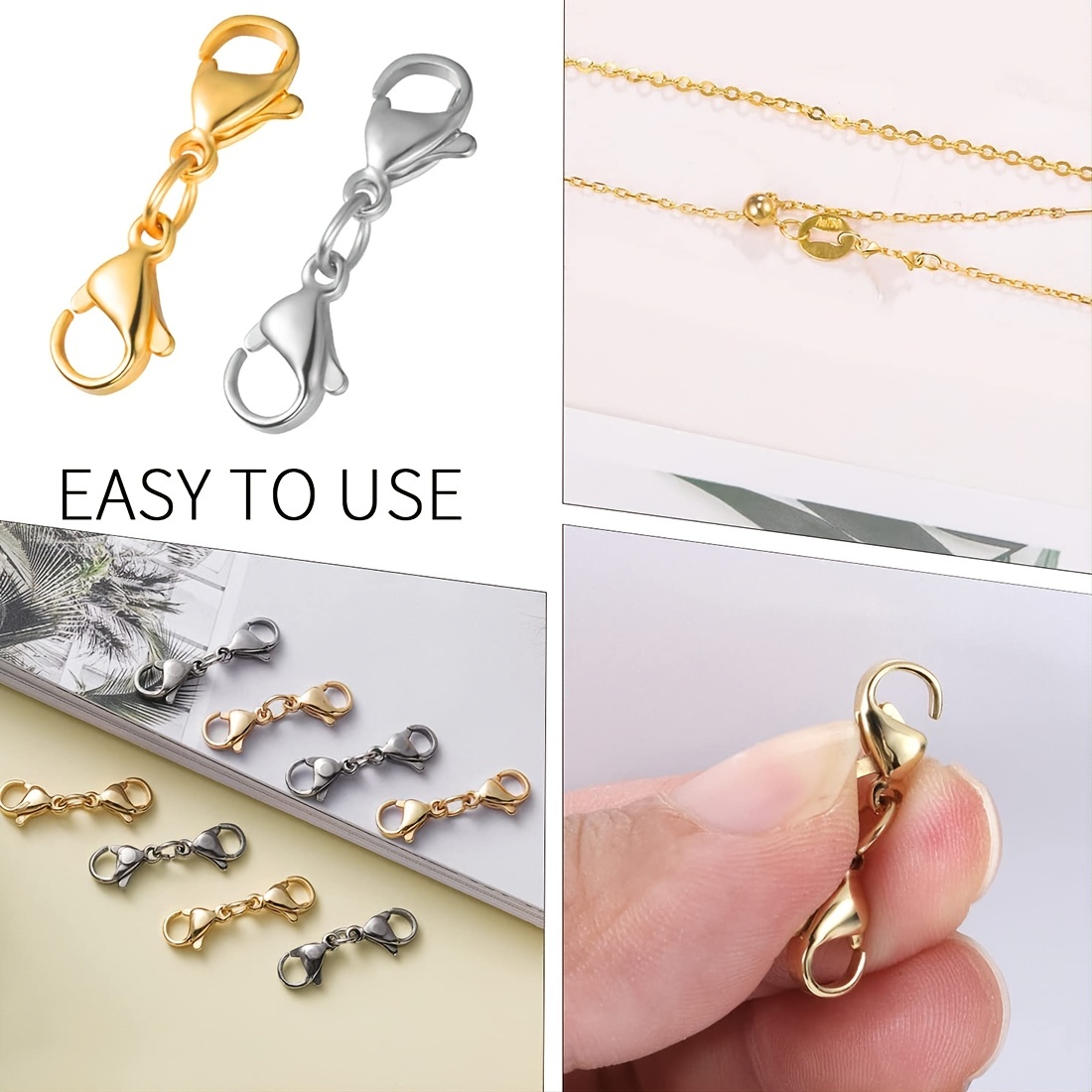 Great Choice Products 10 Pcs Lobster Clasp Jewelry Necklace Claw Magnetic  Bracelet Diy Hook Connector