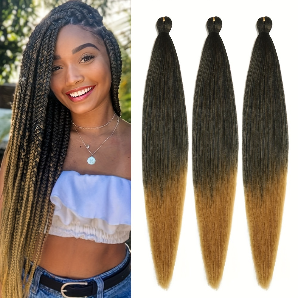 Pre Stretched Crochet Braiding Hair Extension Natural Easy - Temu Canada