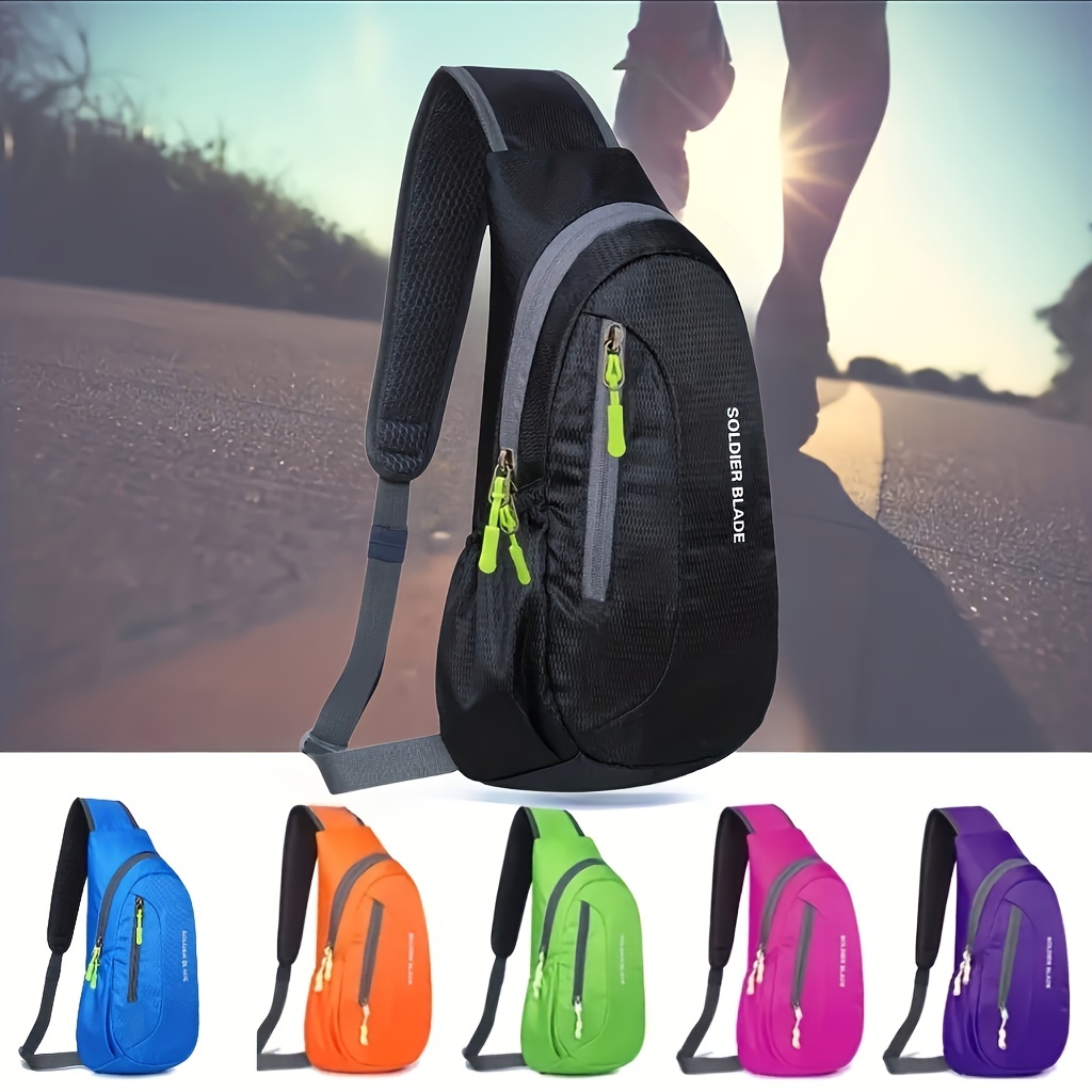 Casual Men Shoulder Chest Bag Nylon Waterproof Outdoor Sport Running  Cycling Belt Bag Large Capacity Travel Phone Pouch Bag - Temu