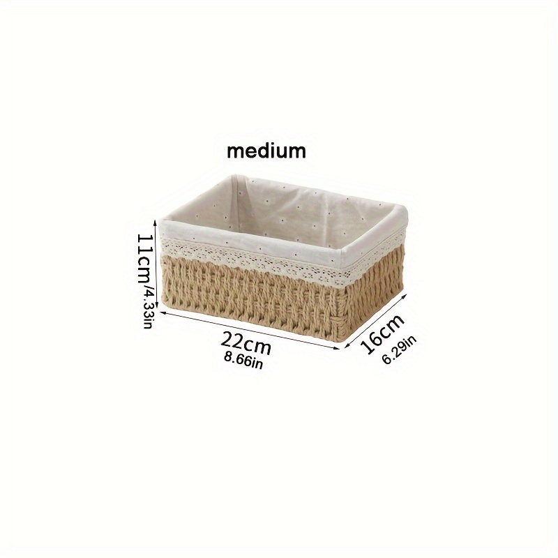 Cute Bowknot Storage Baskets, Woven Rope Woven Desktop Jewelry Cosmetics  Snacks Sundries Key Toys Organizer Bins, Home Organization And Storage  Supplies For Kitchen Bathroom Bedroom Living Room Dorm Office Desk, Home  Decor 