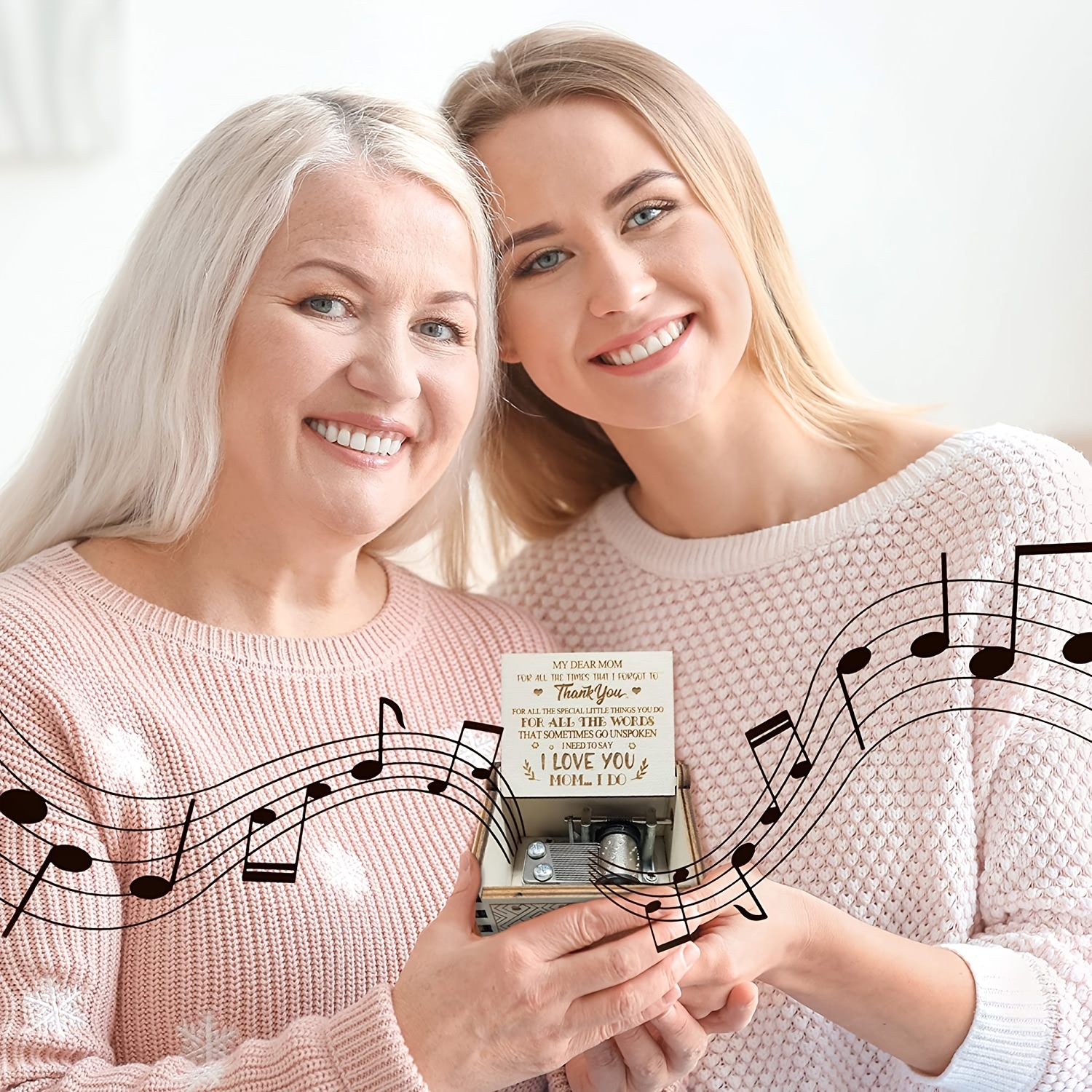  Awerise Caja musical de madera marrón personalizada con espejo,  caja de dama de honor personalizada, caja de música de madera, caja de  joyería, regalo de novia, regalo de madre, regalo de