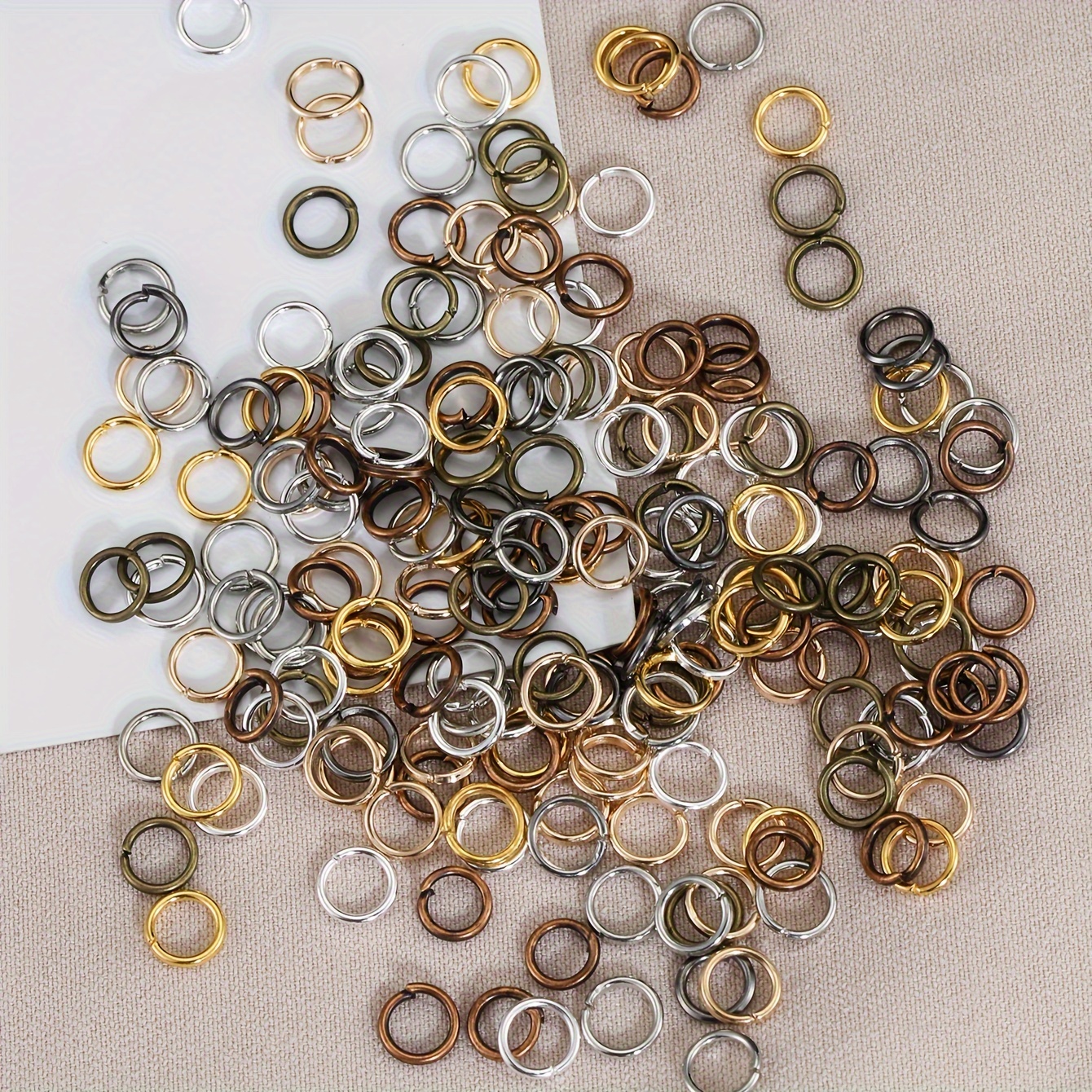 200-50pcs Stainless Steel Gold Silver Color Open Jump Rings Split