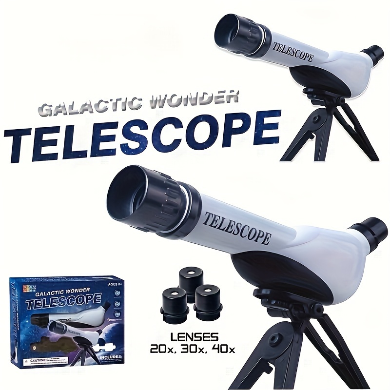 Telescopio para niños (400 x 40 mm), con trípode y buscador de alcance,  telescopio portátil para niños y principiantes, alcance de viaje con espejo
