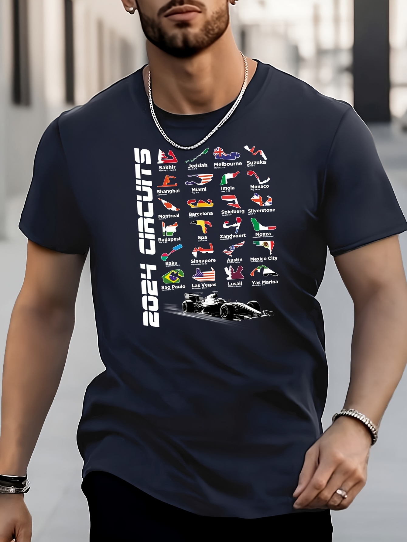T shirt Pour Homme À Motif De Voiture À La Mode Pour L'été - Temu France