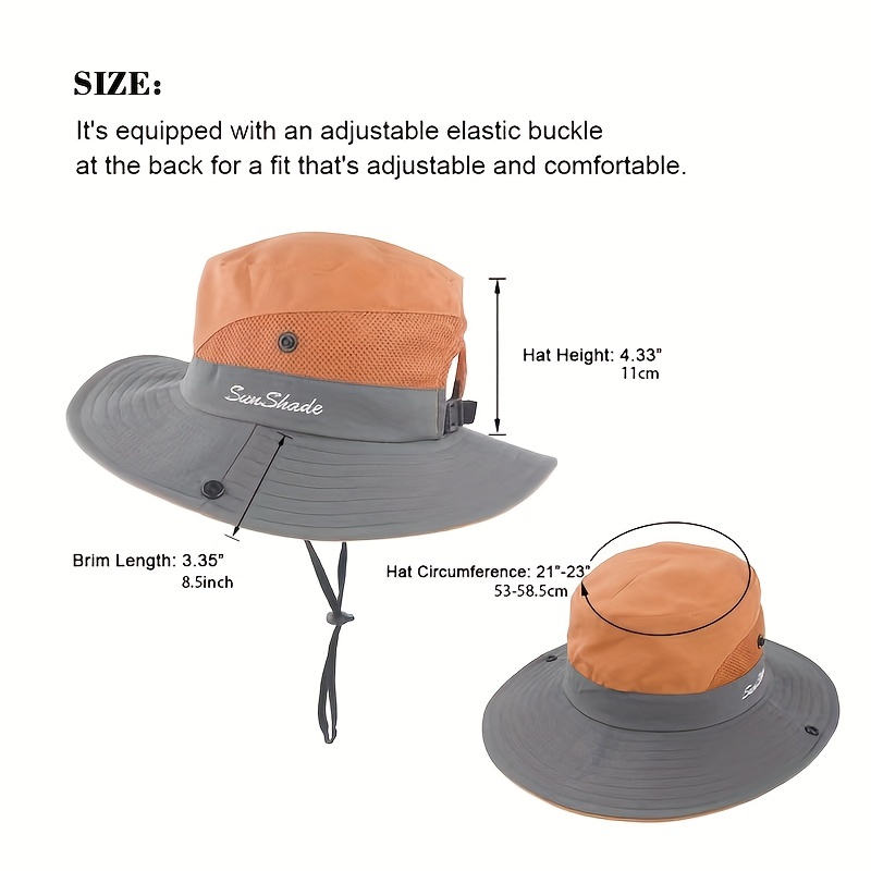 Outdoor Bucket Hat Wide Brim UV Protection Sun Hat Light Weight Adjustable  Fisherman Hat Fishing Cycling Climbing Sportswear for Women Men