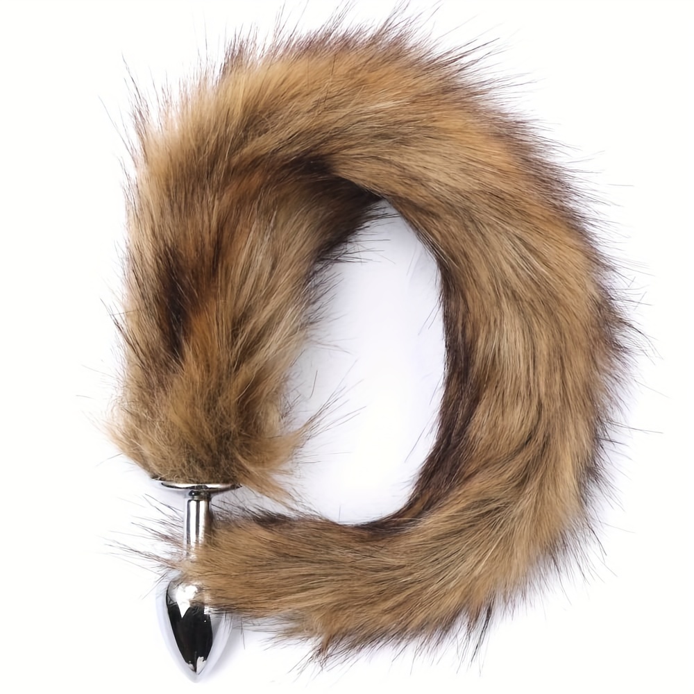 3 Sizes Stainless Steel Brown Fox Tail Plug